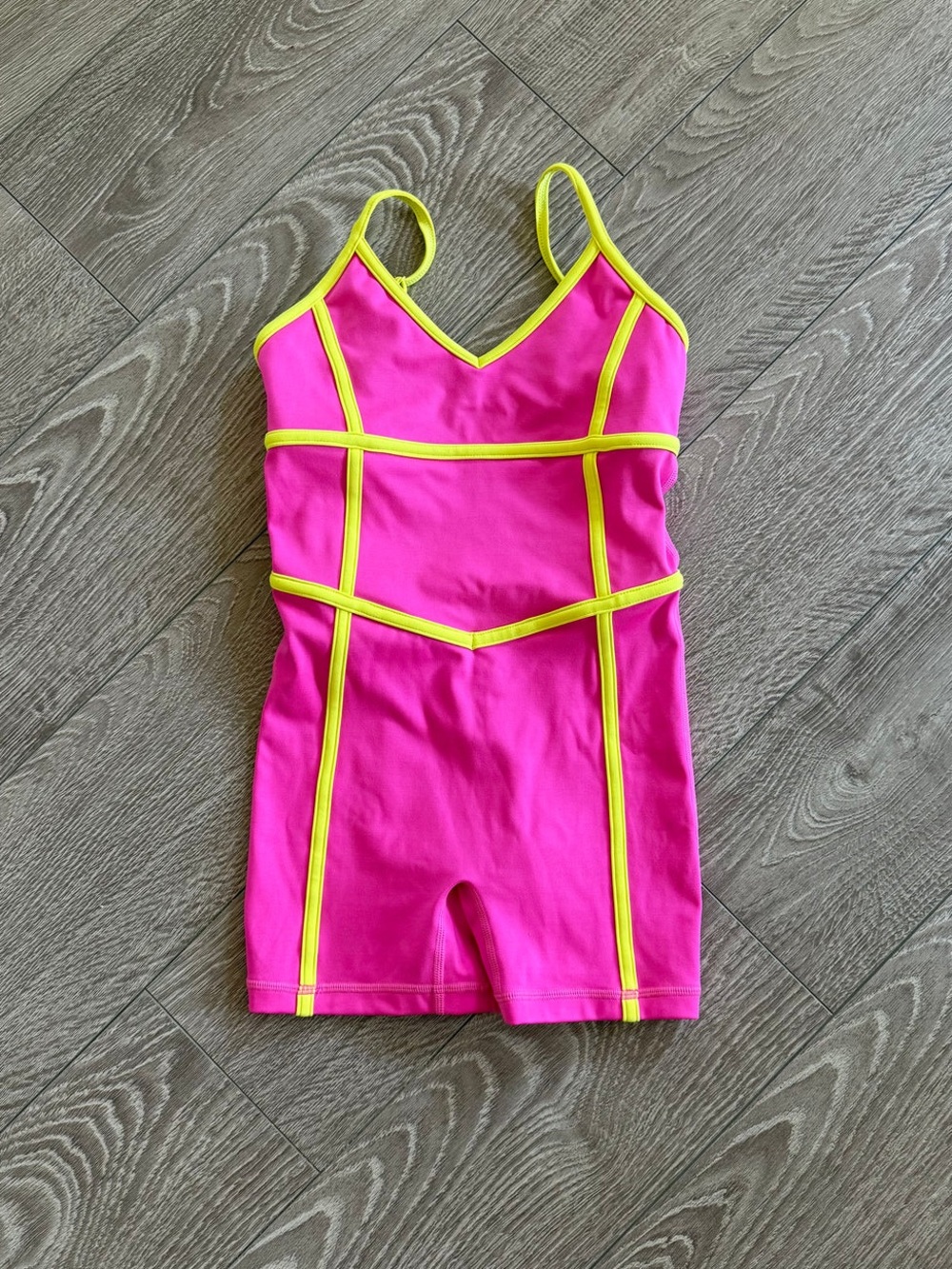 Jo+Jax, Revolve Unitard in Hot Pink and Yellow, YL Child 12